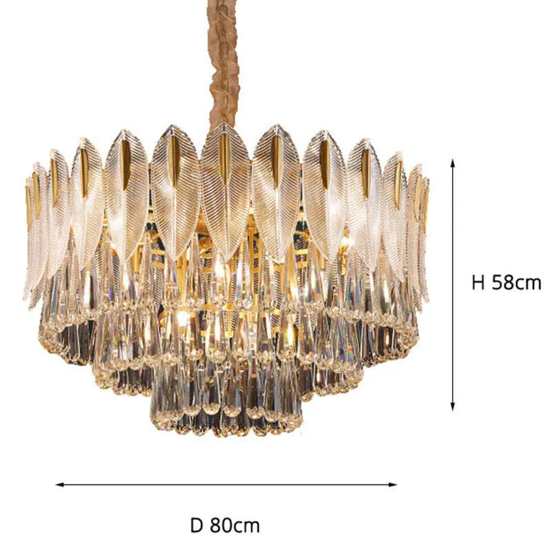 Lustre Suspension en Cristal Élégant | Olo