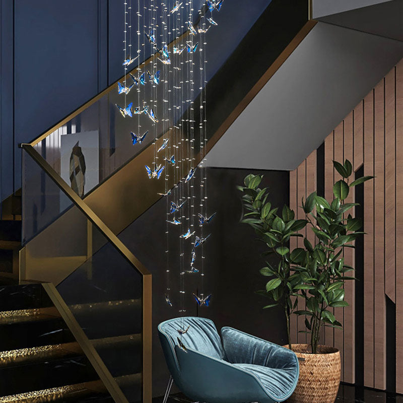 Lustre Papillon Cristal K9 Chrome | Lora