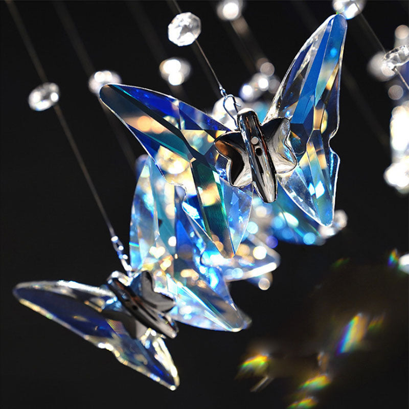 Lustre Papillon Cristal K9 Chrome | Lora