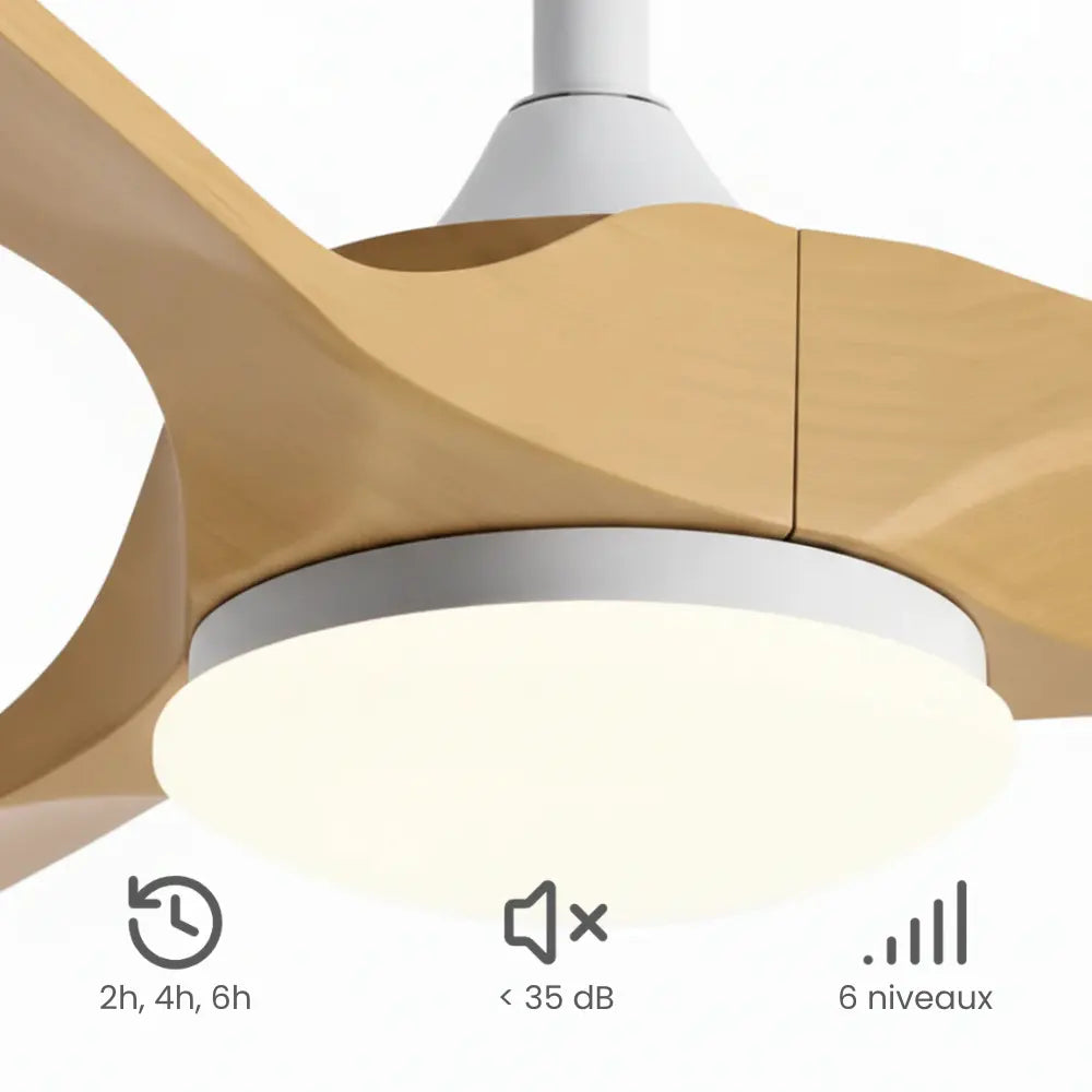 Ventilateur de Plafond Vintage LED | Qira