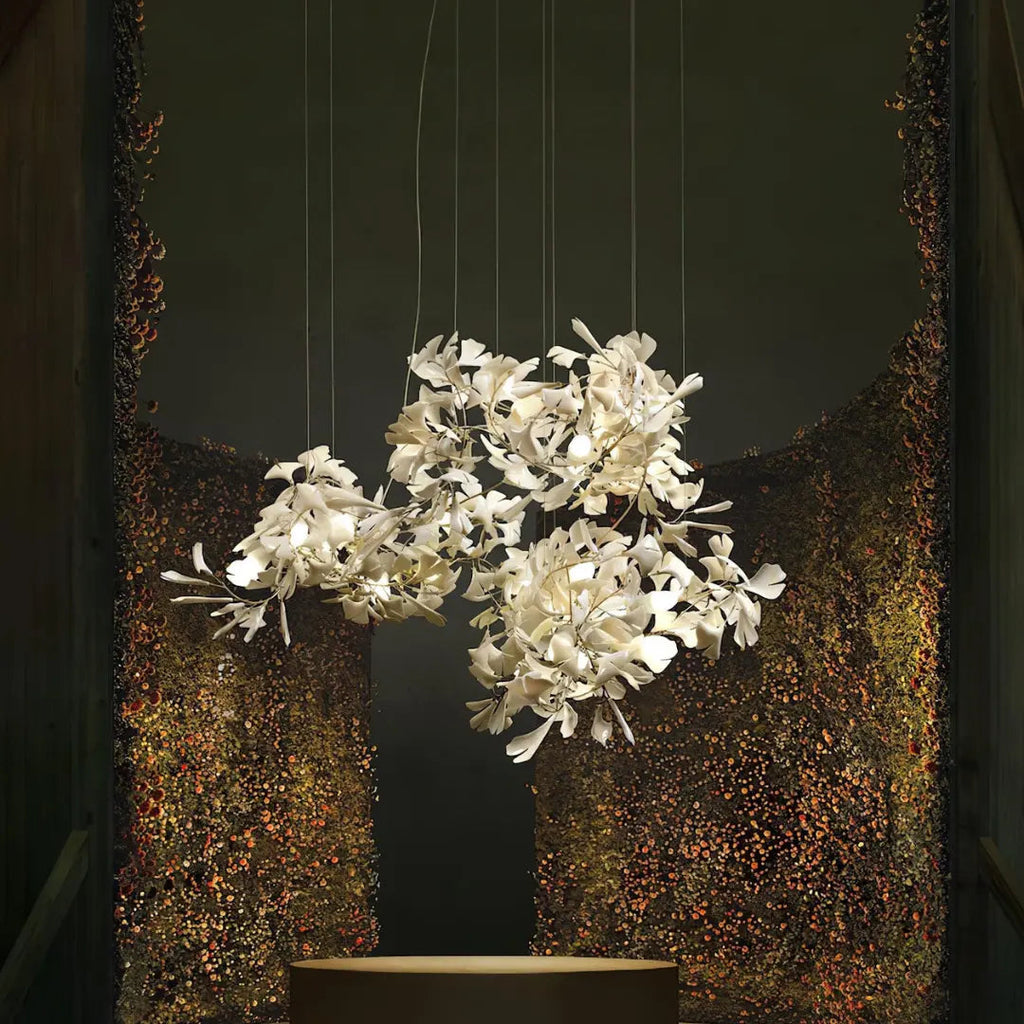 Lustre Floral Doré en Céramique | Tova