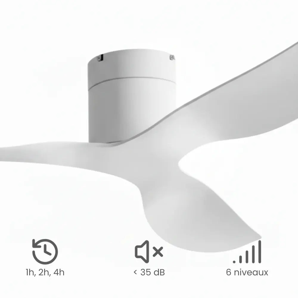 Ventilateur de Plafond Blanc Plat | Galia