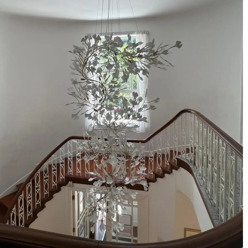 Lustre Floral Doré en Céramique | Tova