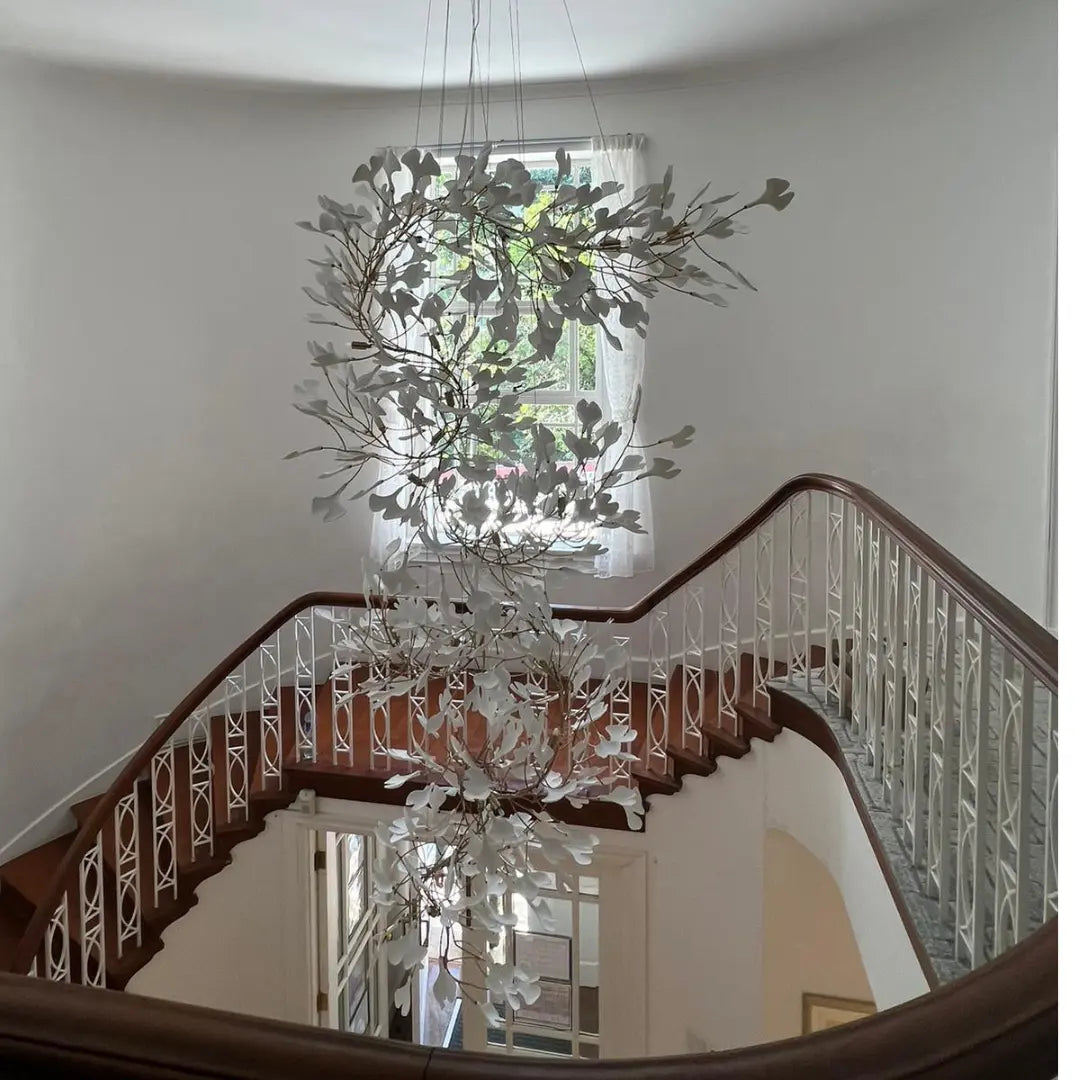 Lustre Floral Doré en Céramique | Tova