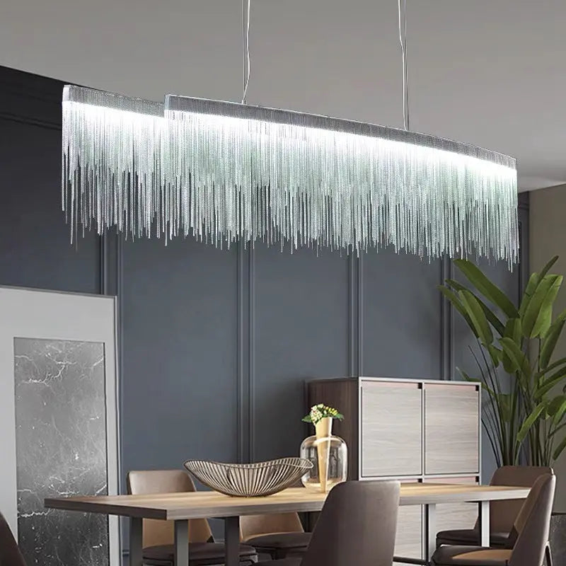Lustre Moderne en Métal Doré ou Chromé | Luri