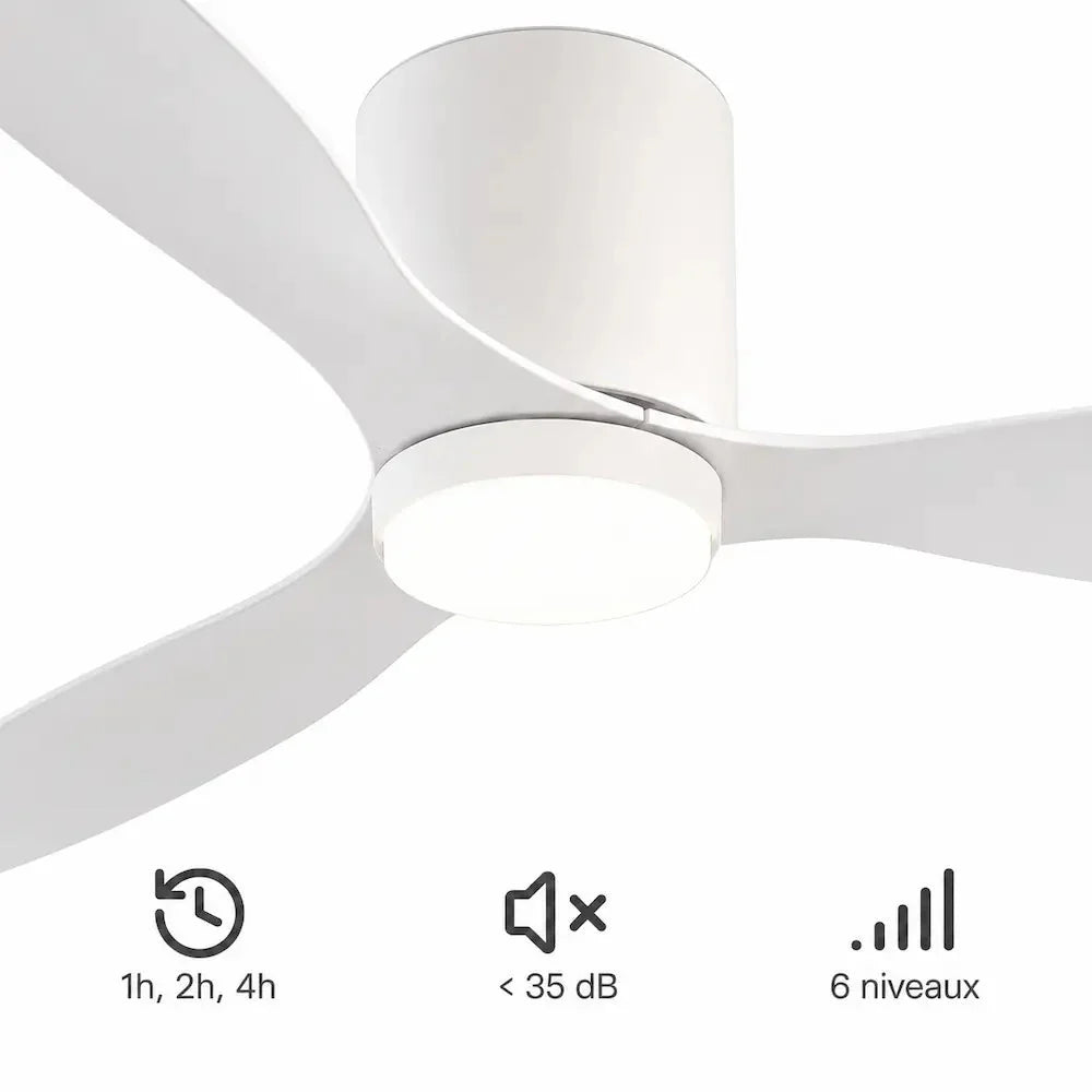 Ventilateur de Plafond Blanc LED | Elya