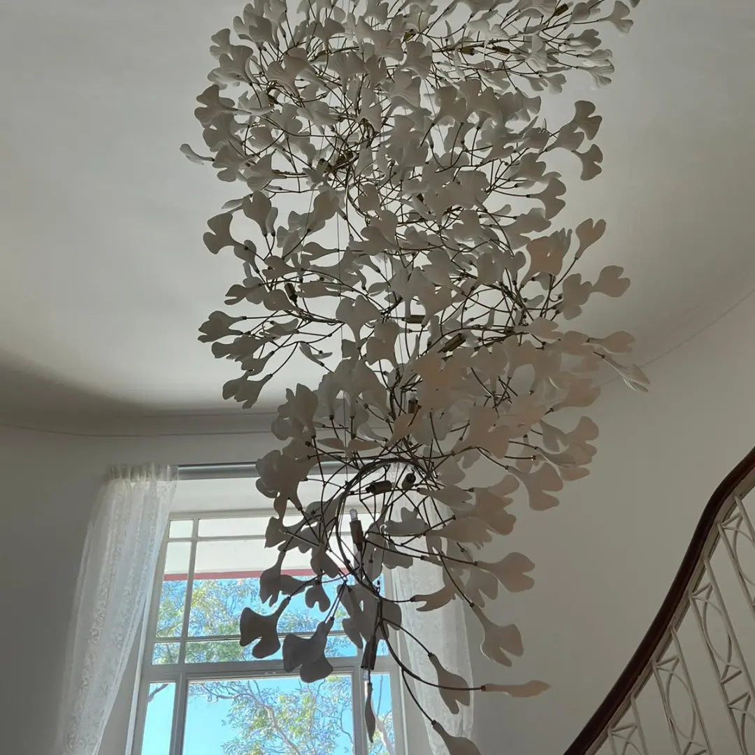 Lustre Floral Doré en Céramique | Tova