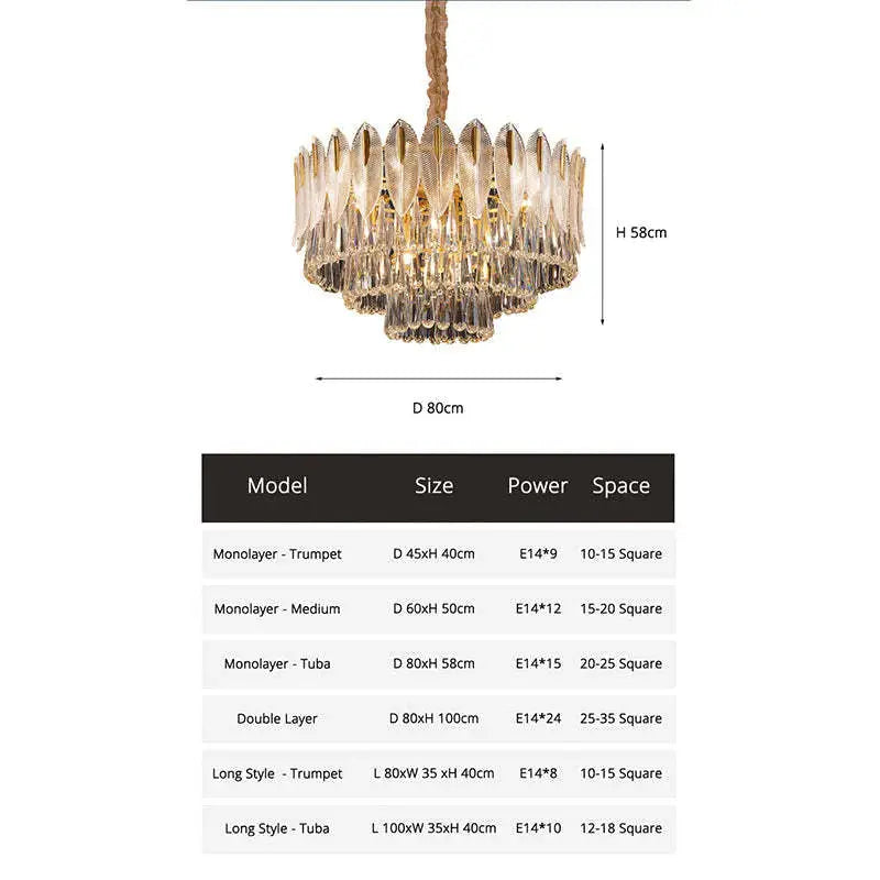 Lustre Suspension en Cristal Élégant | Olo