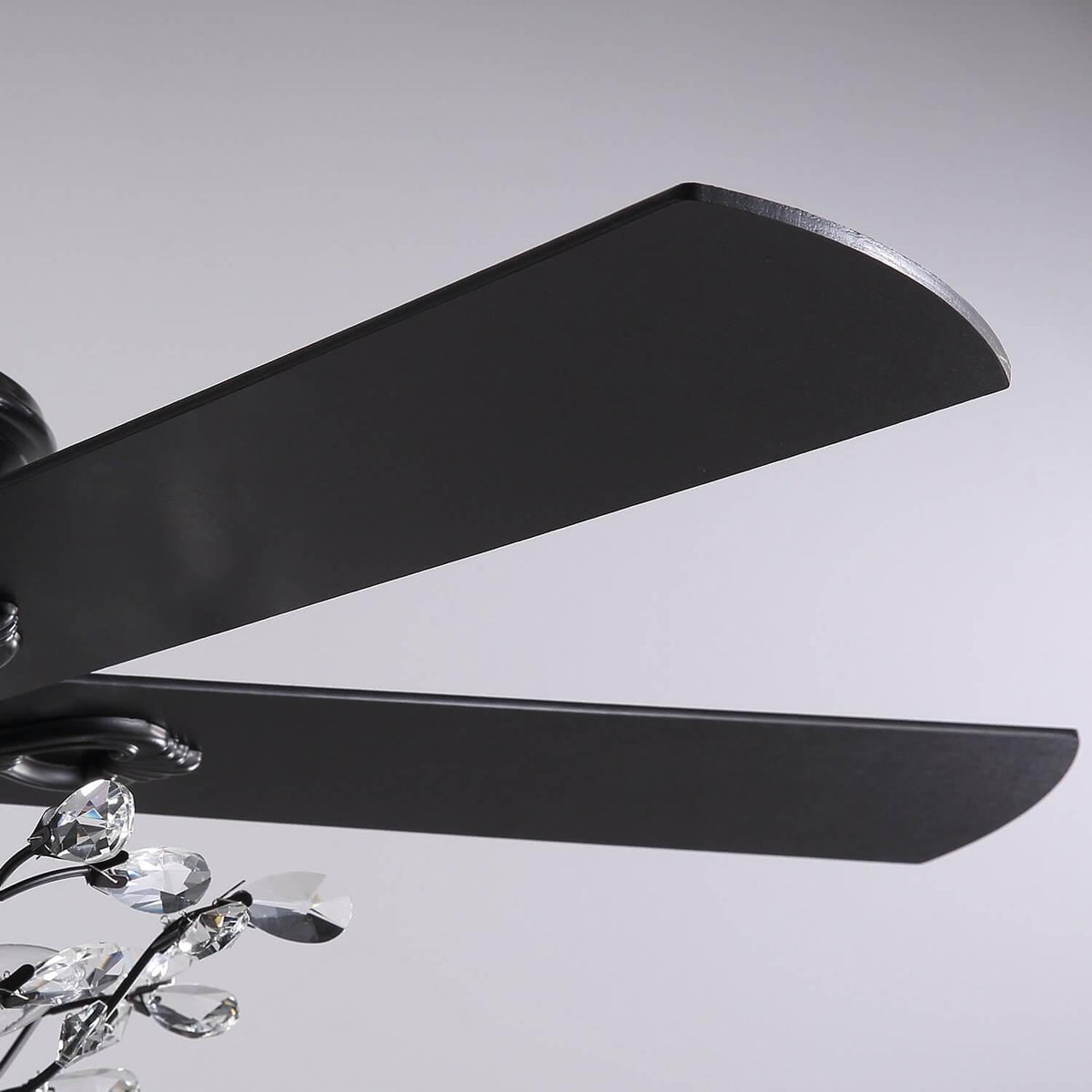 Plafonnier Ventilateur Cristal à Branches Noires | Ola