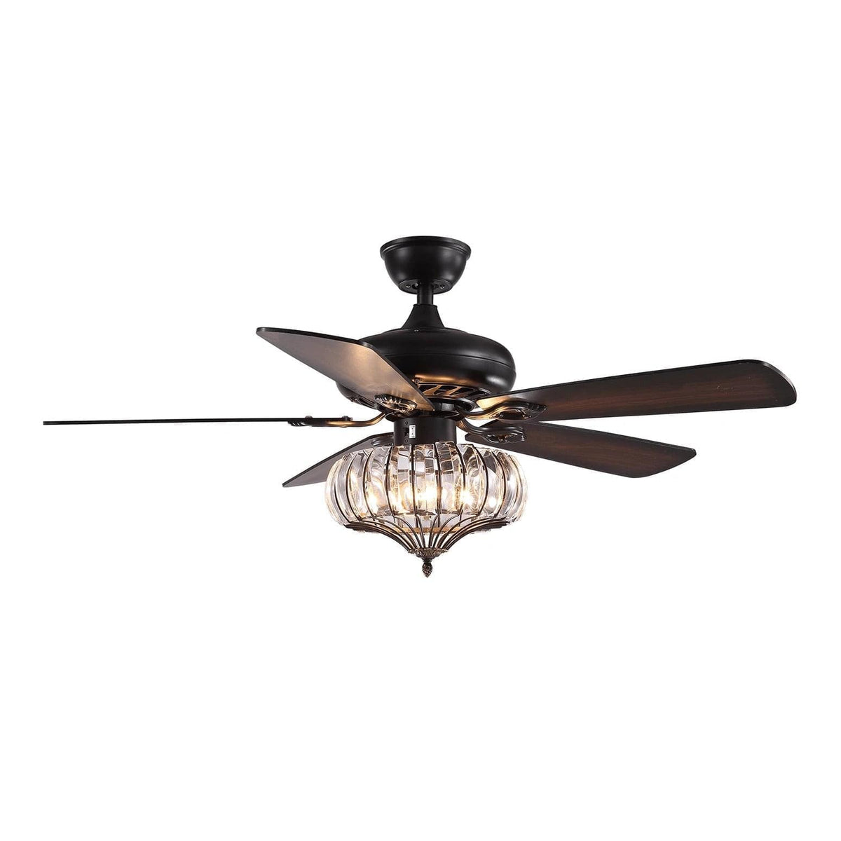 Plafonnier Ventilateur Cristal Noir | Tona