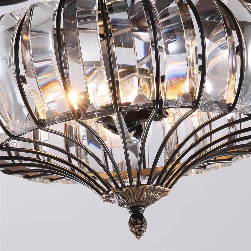 Plafonnier Ventilateur Cristal Noir | Tona