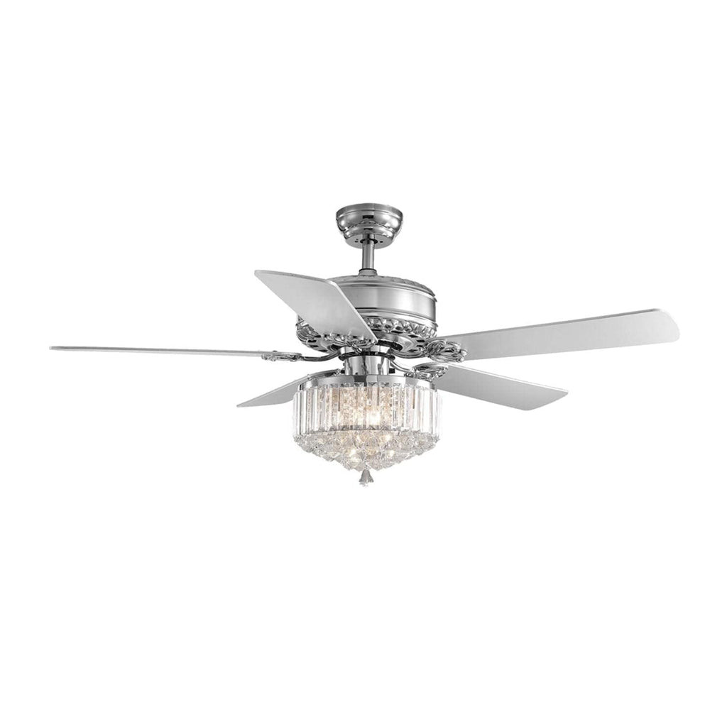 Plafonnier Ventilateur Cristal Chrome | Miro