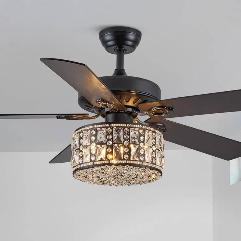 Plafonnier Ventilateur Tambour Noir | Tiva