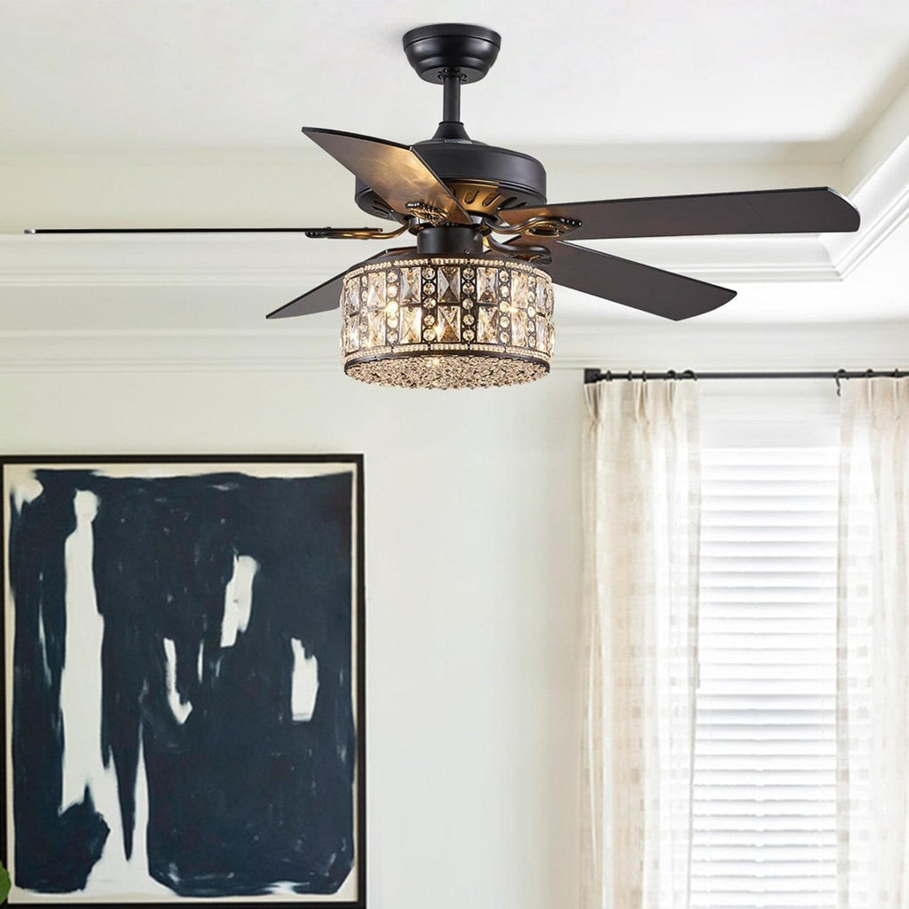 Plafonnier Ventilateur Tambour Noir | Tiva