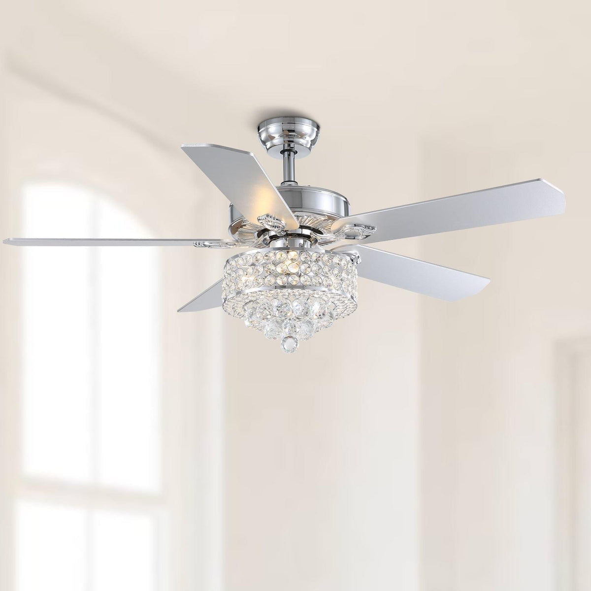 Plafonnier Ventilateur Cristal Cinq Pales | Cira