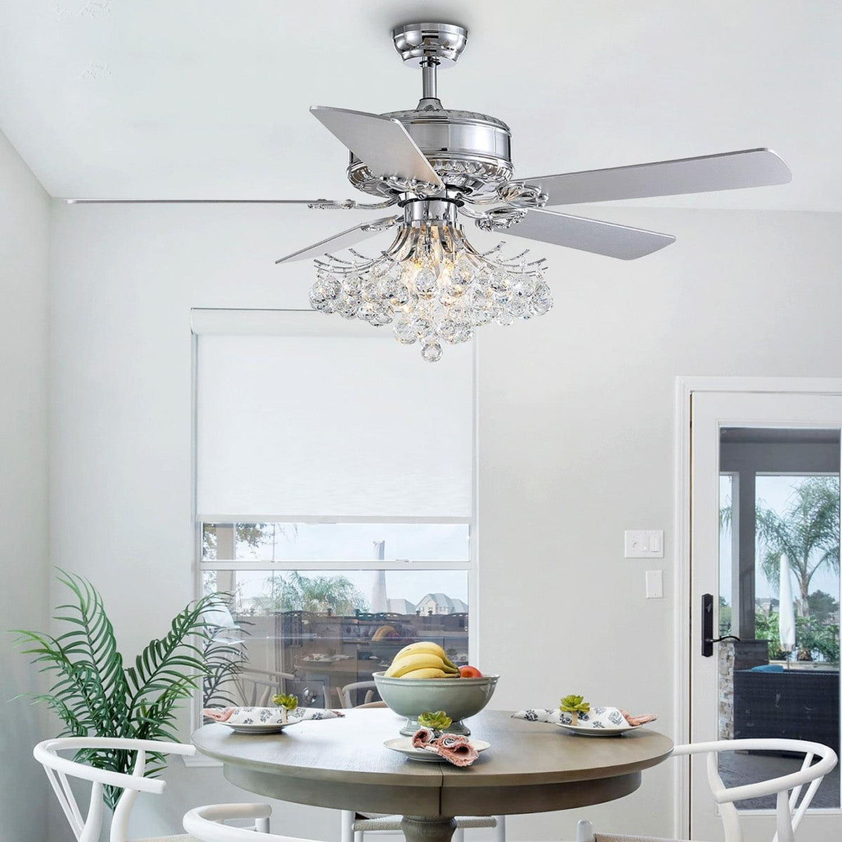 Plafonnier Ventilateur Cristal Gouttes | Ceva