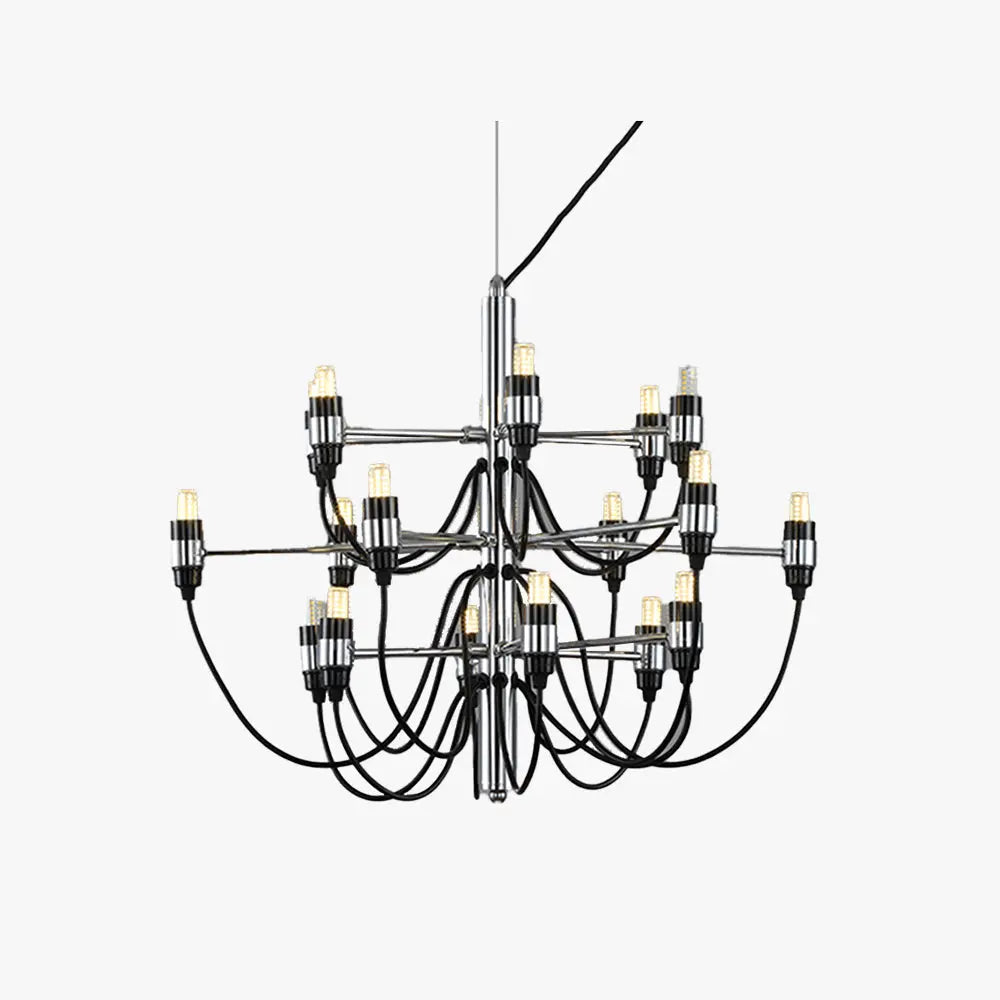 Lustre Chandelier Rétro en Métal Noir | Siri