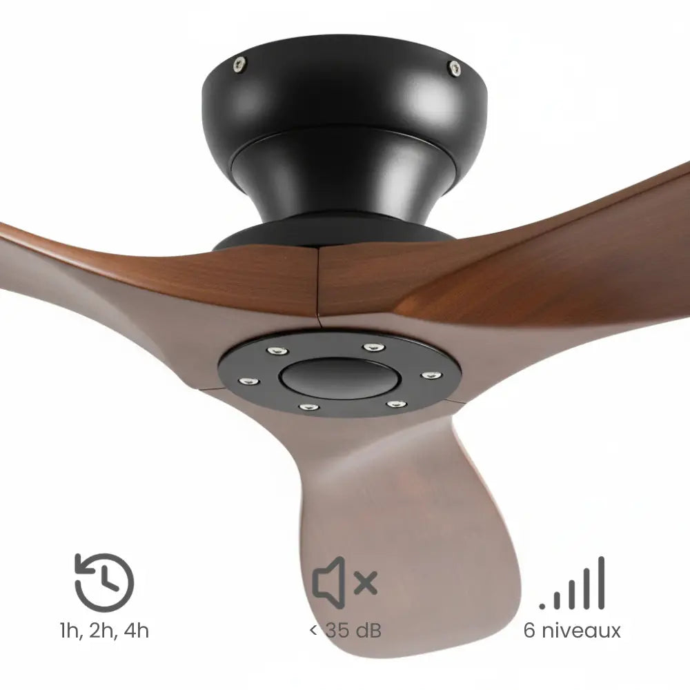 Ventilateur de Plafond Bois Foncé | Horia