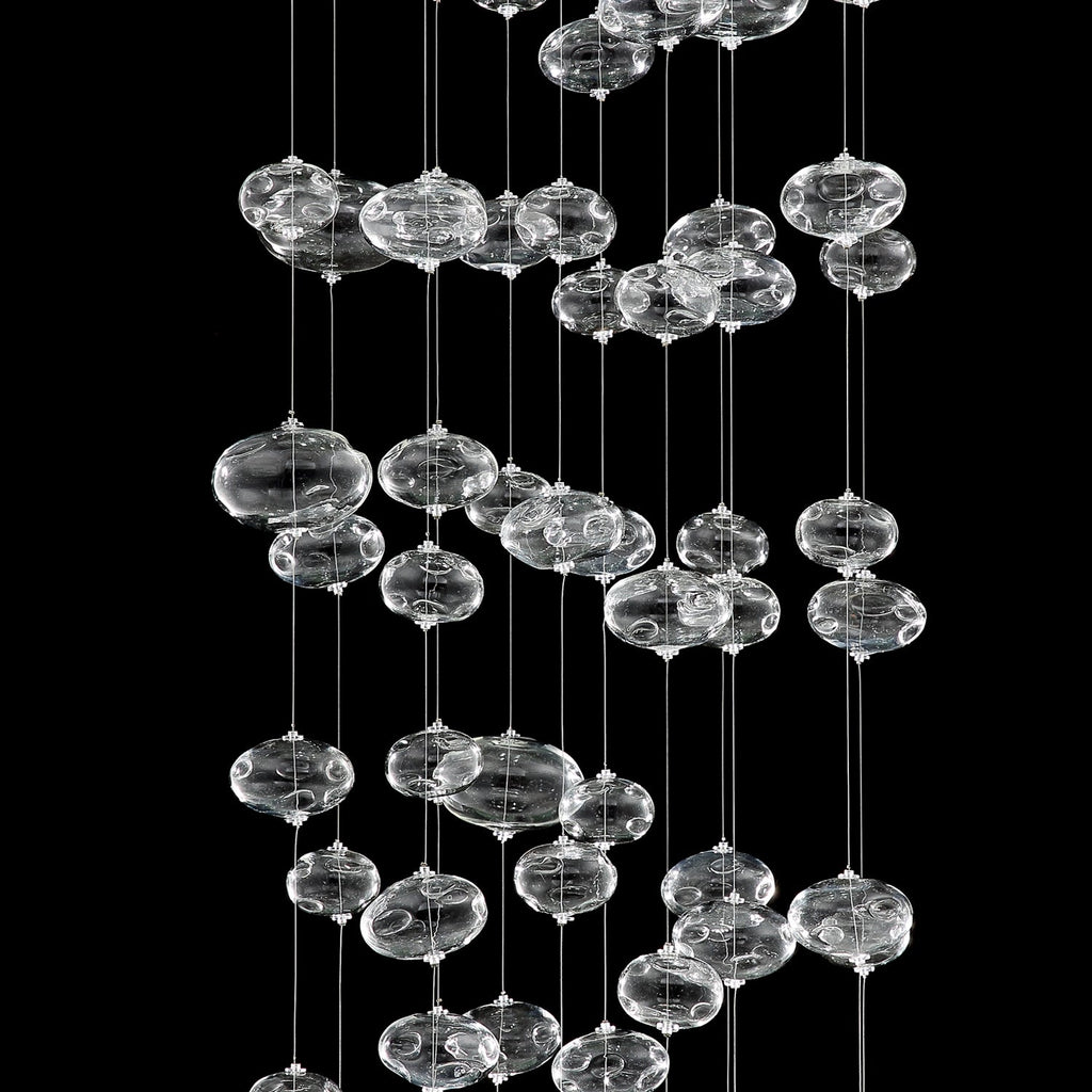 Lustre Verre Bulles Base Ronde | Nura