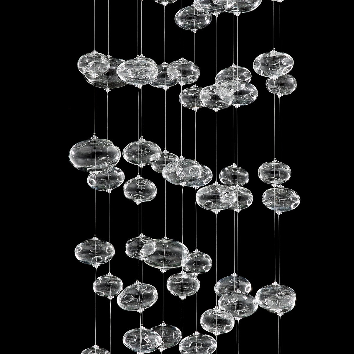 Lustre Verre Bulles Base Ronde | Nura