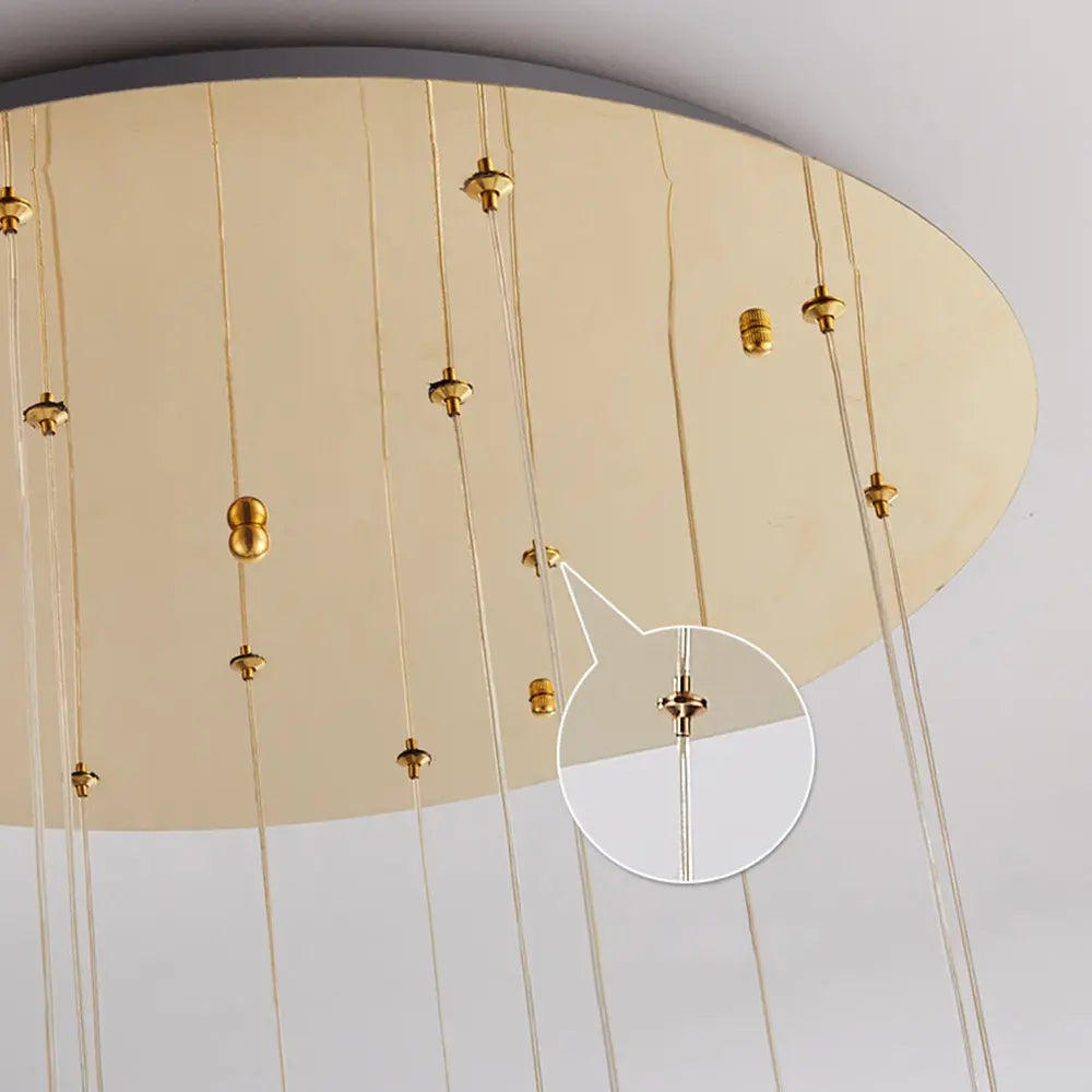 Lustre Bulle Doré en Acrylique | Lori