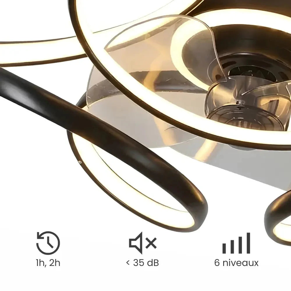 Ventilateur de Plafond Artistique LED | Belia