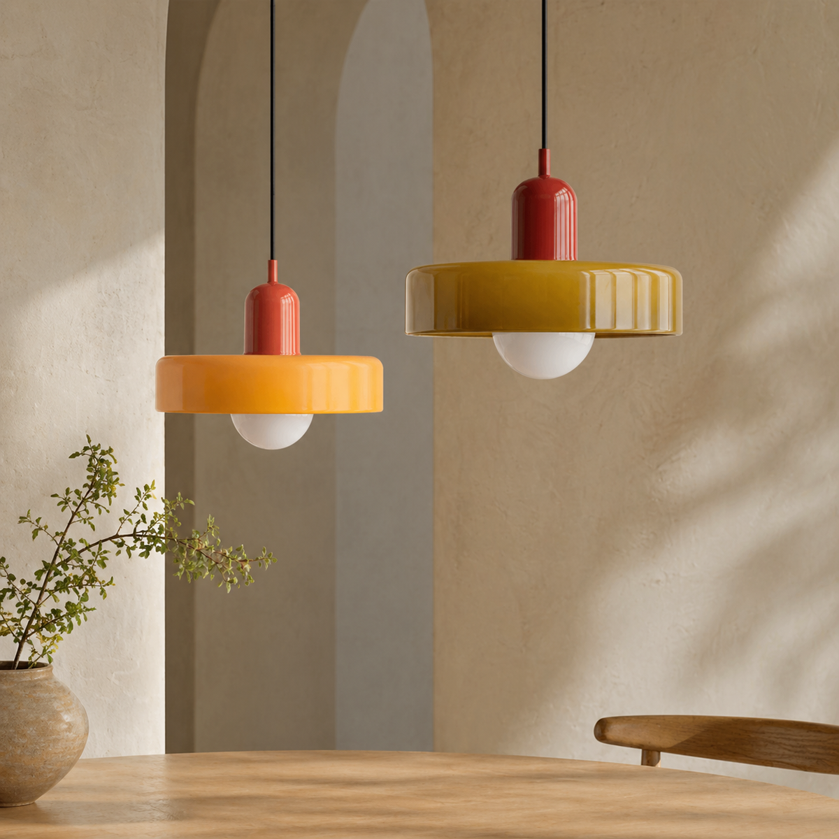 Lampe Suspendue en Verre Coloré Mellan | Sita