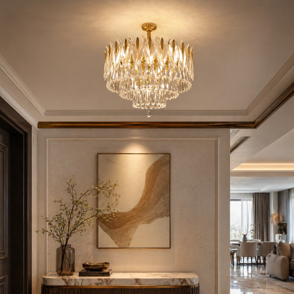 Lustre Suspension en Cristal Élégant | Olo