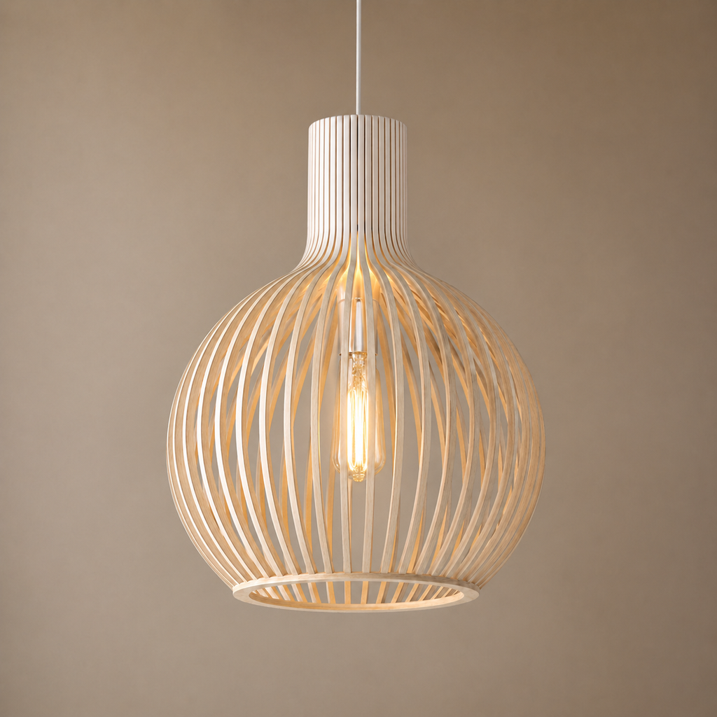 Lampe Suspendue Bois Scandinave Nola | Ava