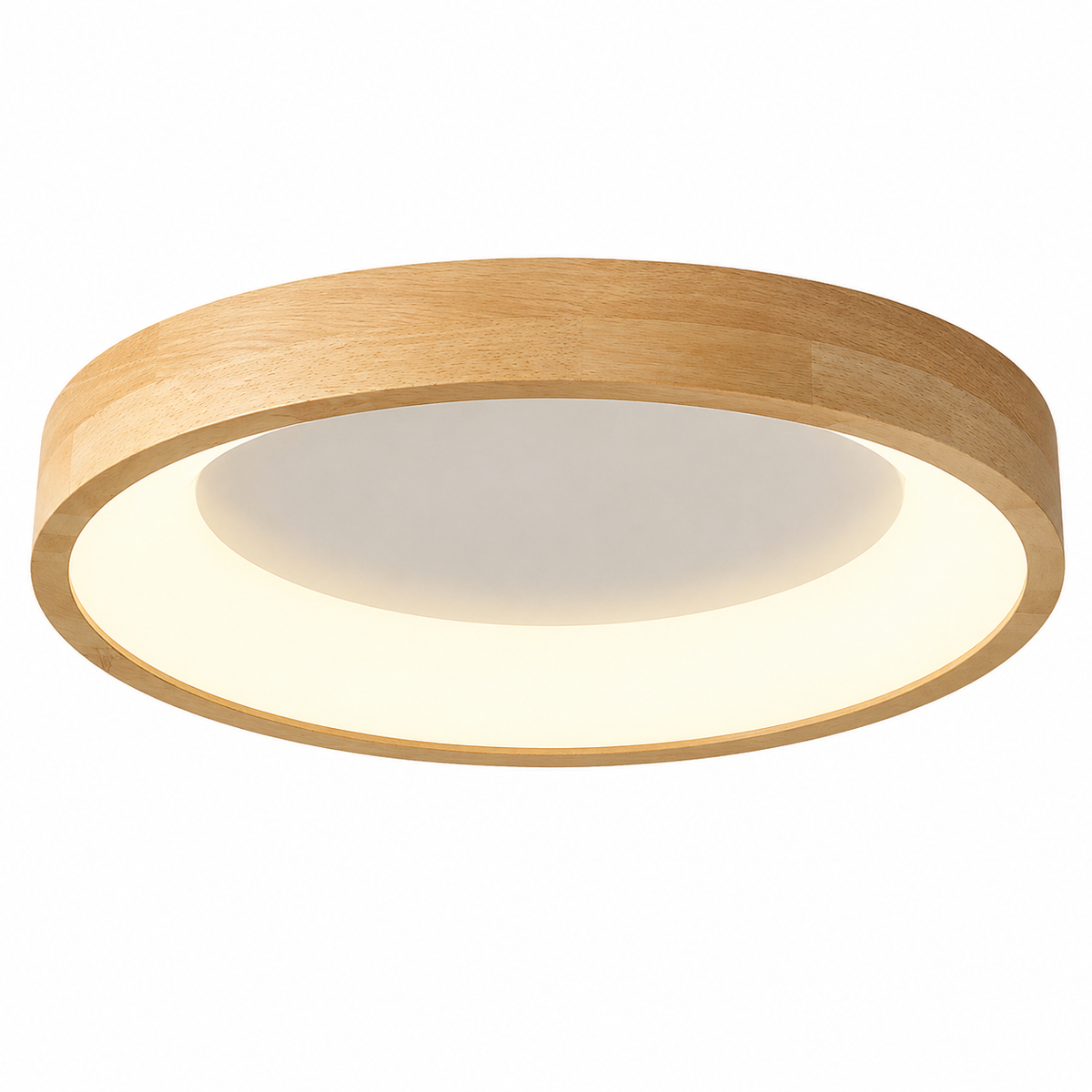 Plafonnier Scandinave Circulaire en Bois Naturel | Jari