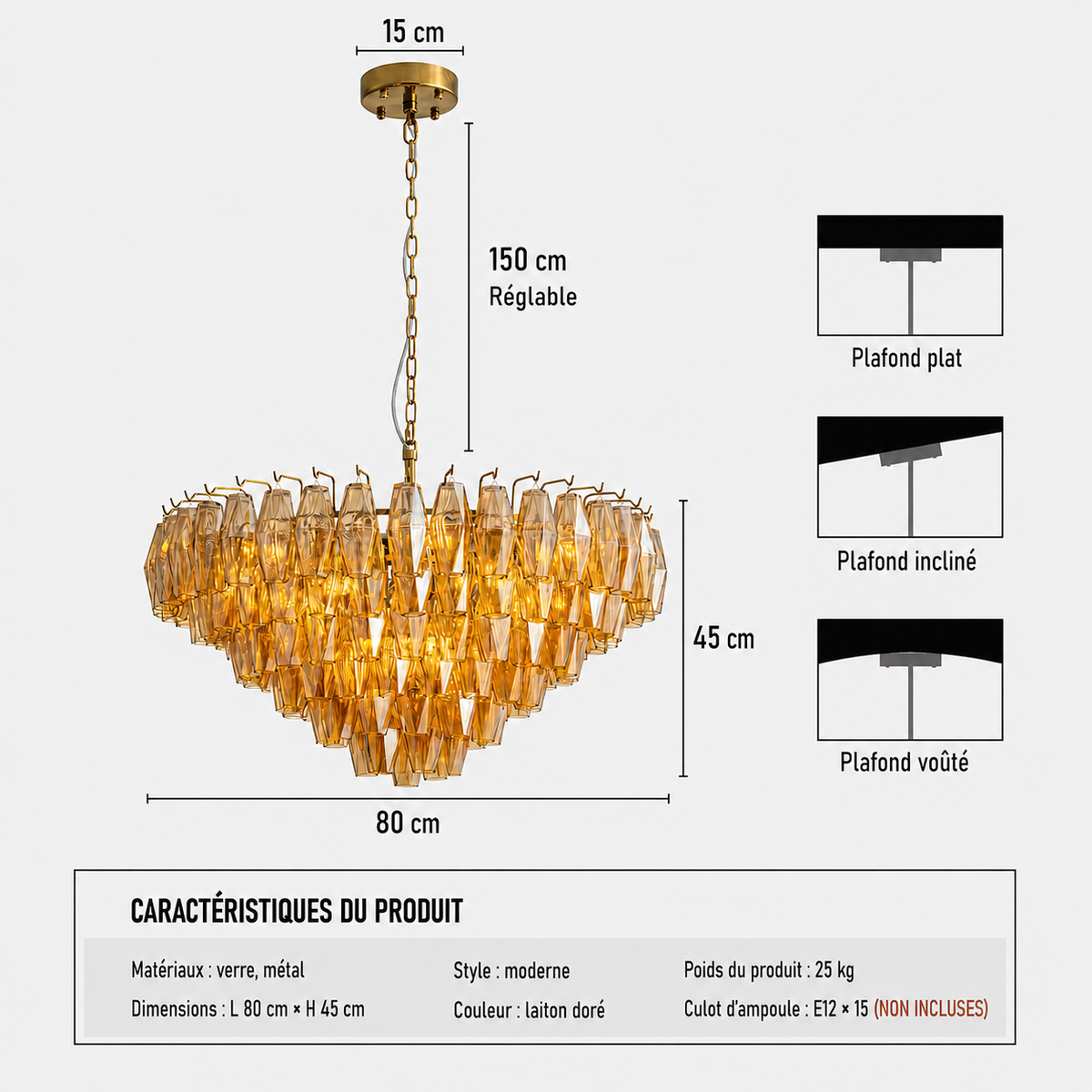 Lustre Cascade Moderne Aurora | Laka