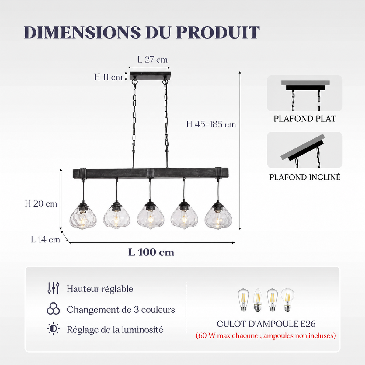 Lustre Cristal Style Farmhouse Chic | Nuro