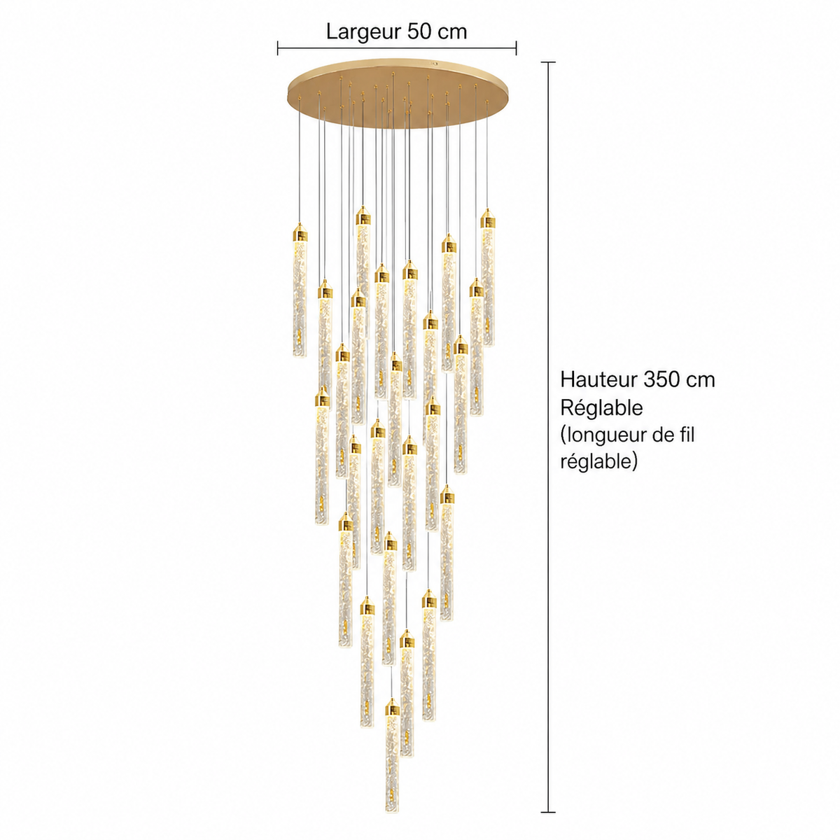Lustre 25 Lumières Plafond Haut | Bera