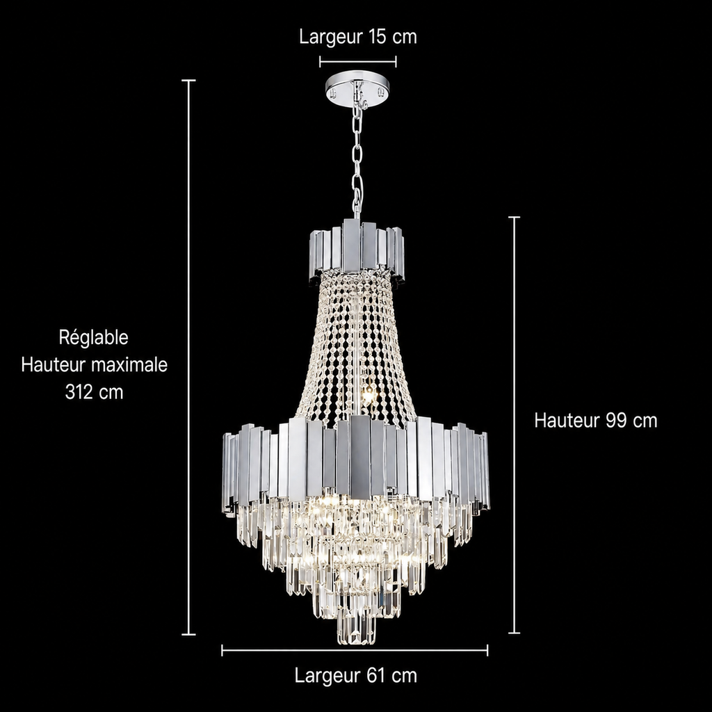 Lustre Cristal Étages | Vita