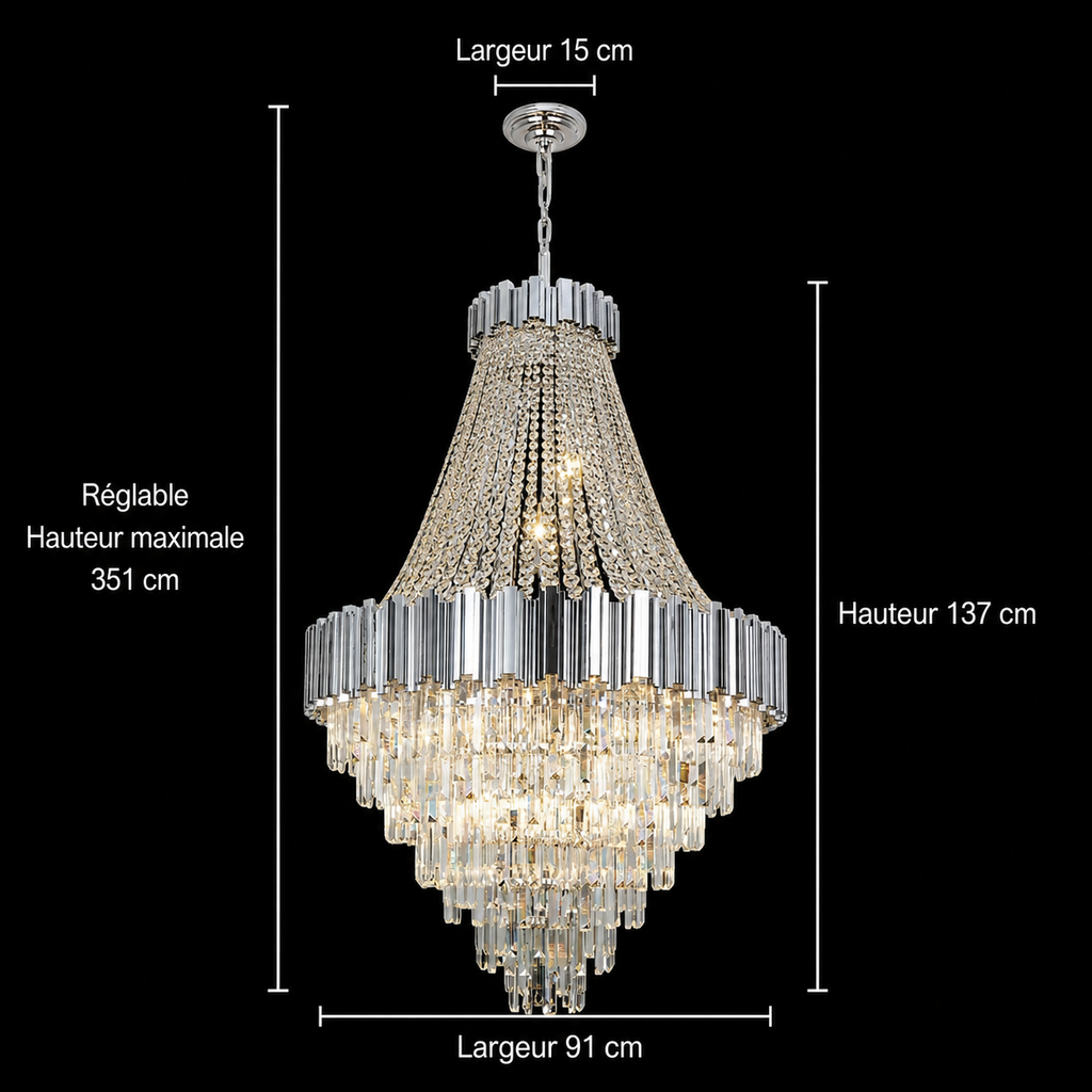 Lustre Cristal Étages | Vita