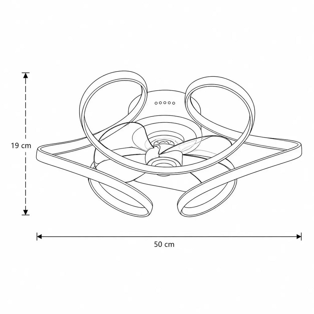 Ventilateur de Plafond Artistique LED | Belia