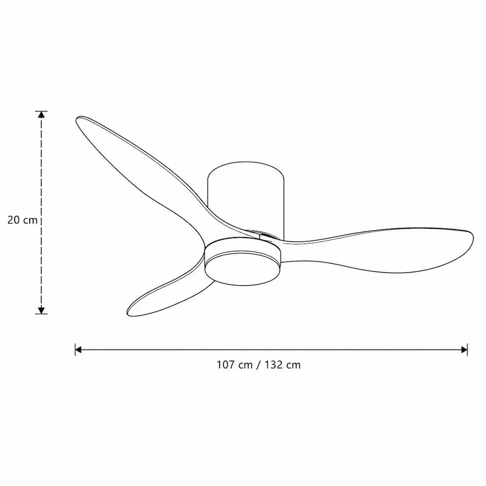 Ventilateur de Plafond Blanc LED | Elya
