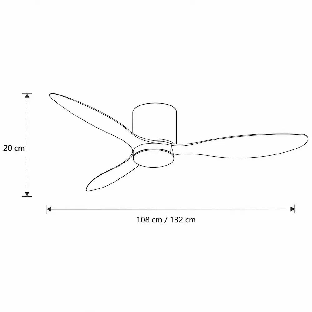 Ventilateur de Plafond Noir LED | Rivo