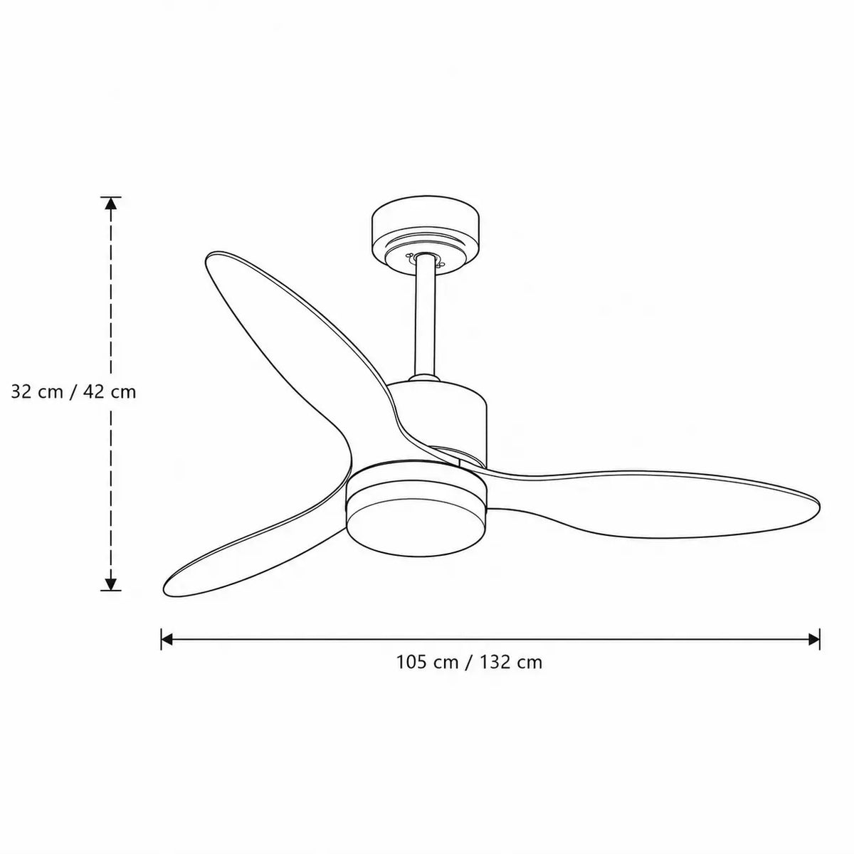 Ventilateur de Plafond Épuré LED | Ovia