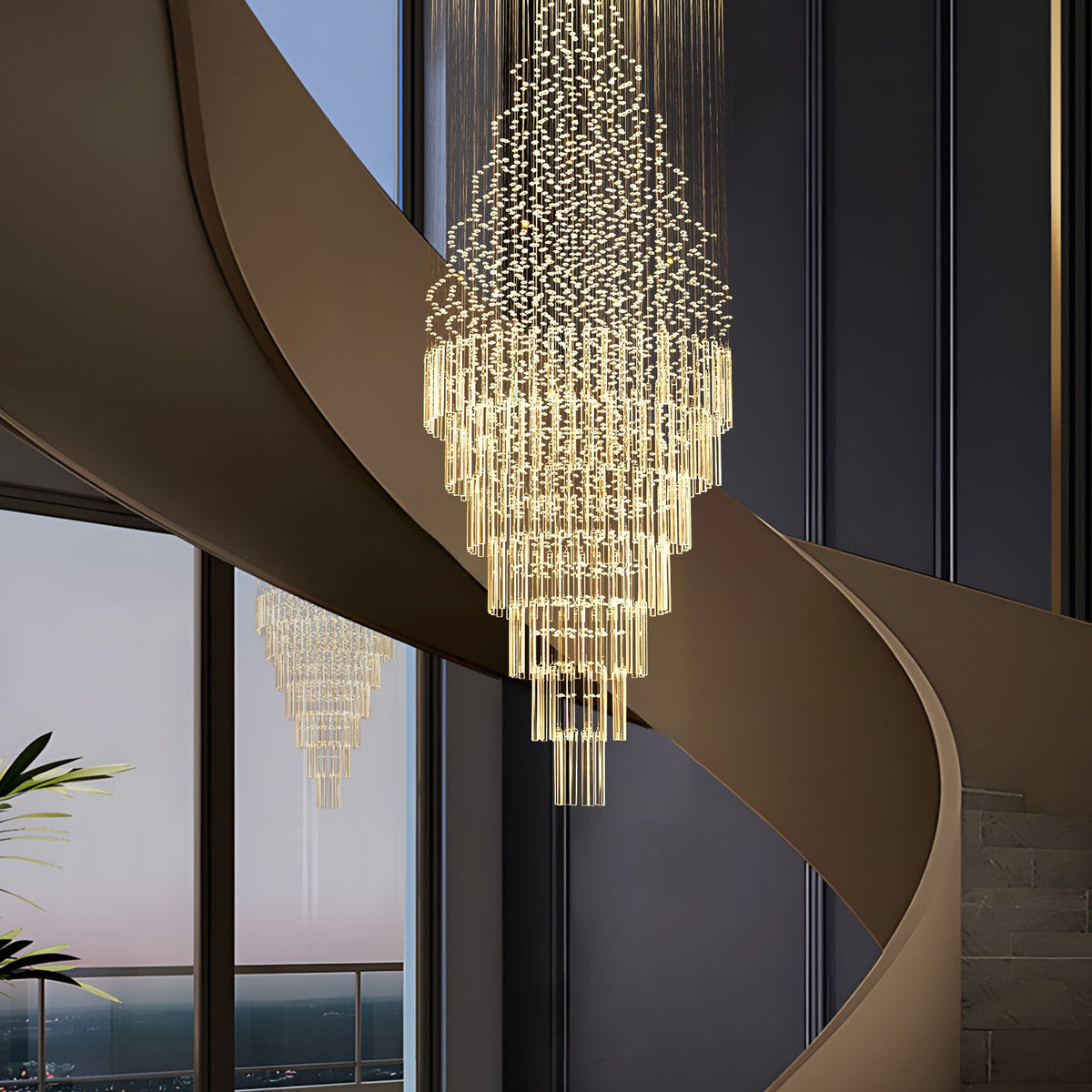 Lustre Cristal Gouttes Flottantes | Paro
