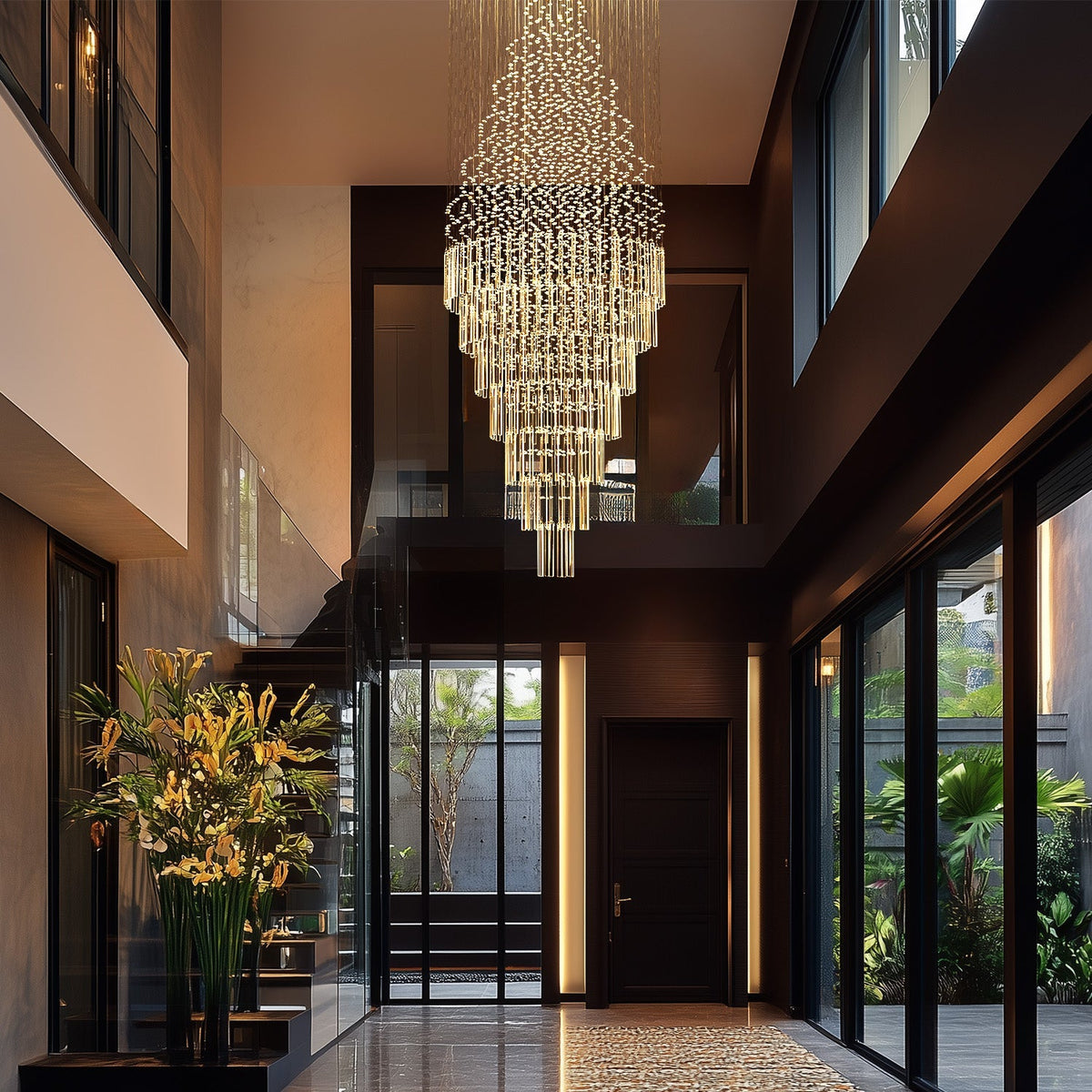 Lustre Cristal Gouttes Flottantes | Paro