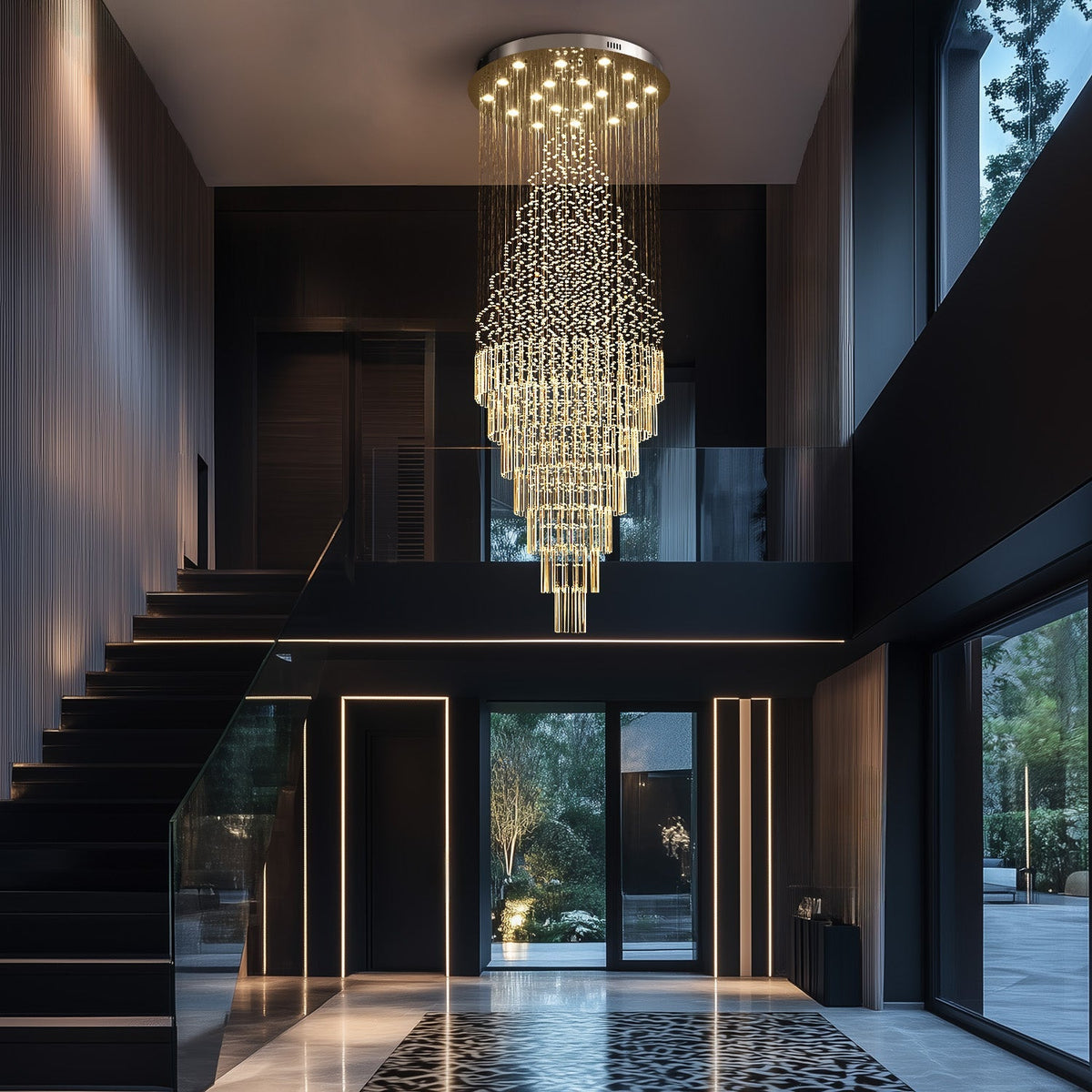 Lustre Cristal Gouttes Flottantes | Paro