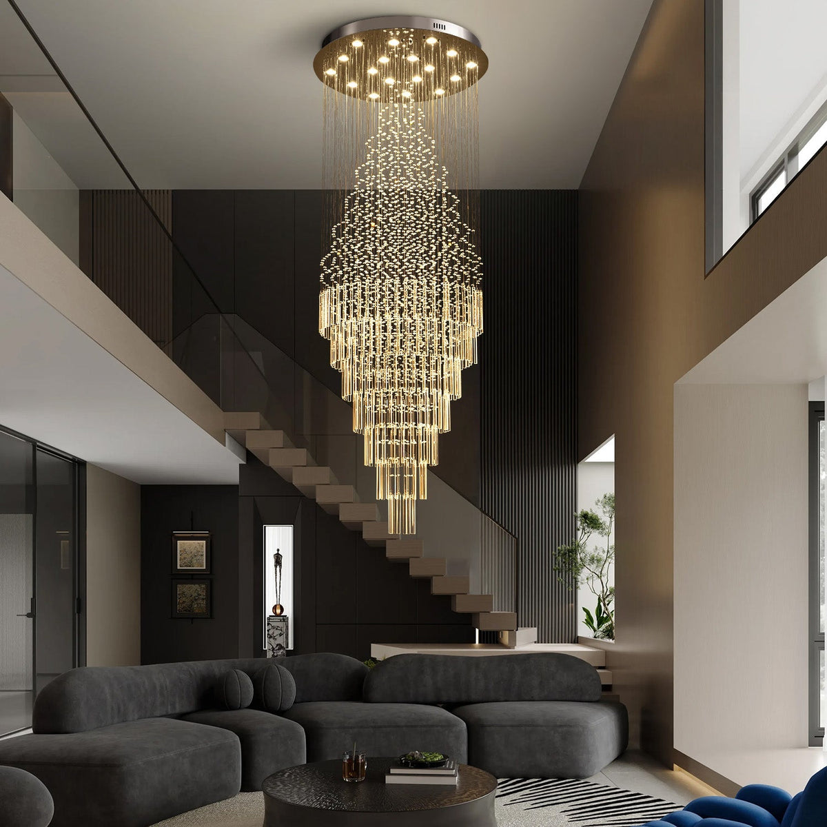Lustre Cristal Gouttes Flottantes | Paro