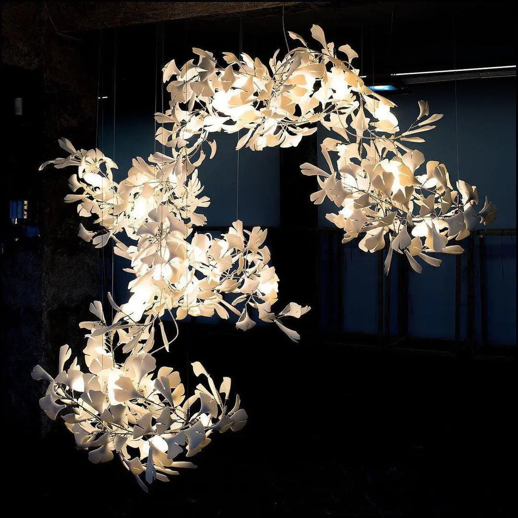 Lustre Floral Doré en Céramique | Tova