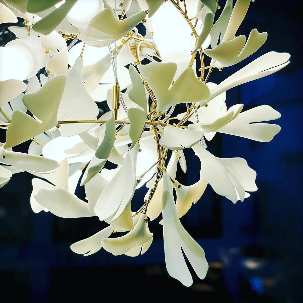 Lustre Floral Doré en Céramique | Tova