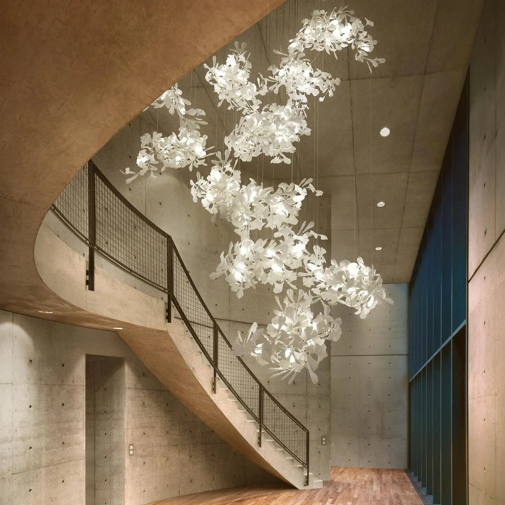 Lustre Floral Doré en Céramique | Tova