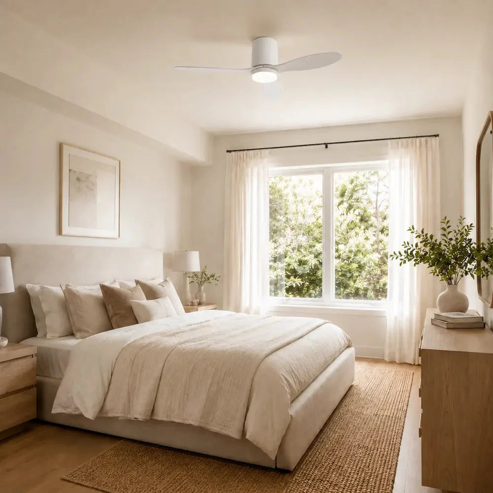 Ventilateur de Plafond Blanc LED | Elya