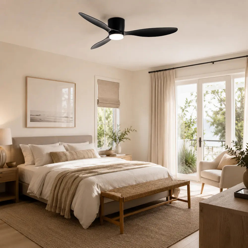 Ventilateur de Plafond Noir LED | Rivo