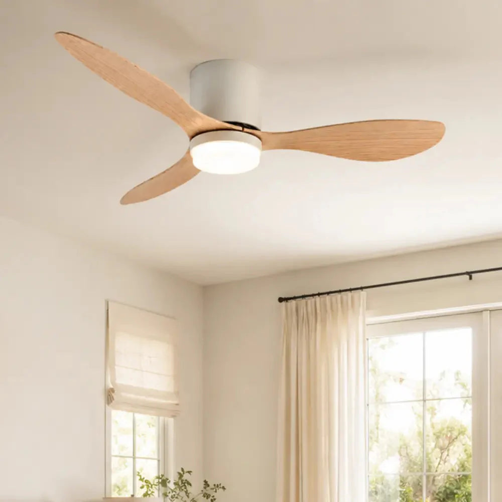 Ventilateur de Plafond Bois Clair LED | Favo