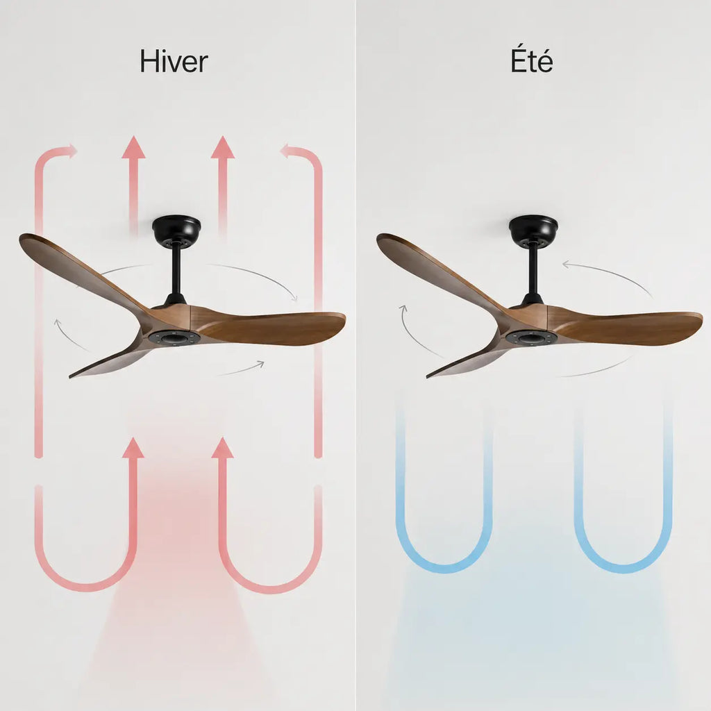 Ventilateur de Plafond Vintage Bois | Ivalo